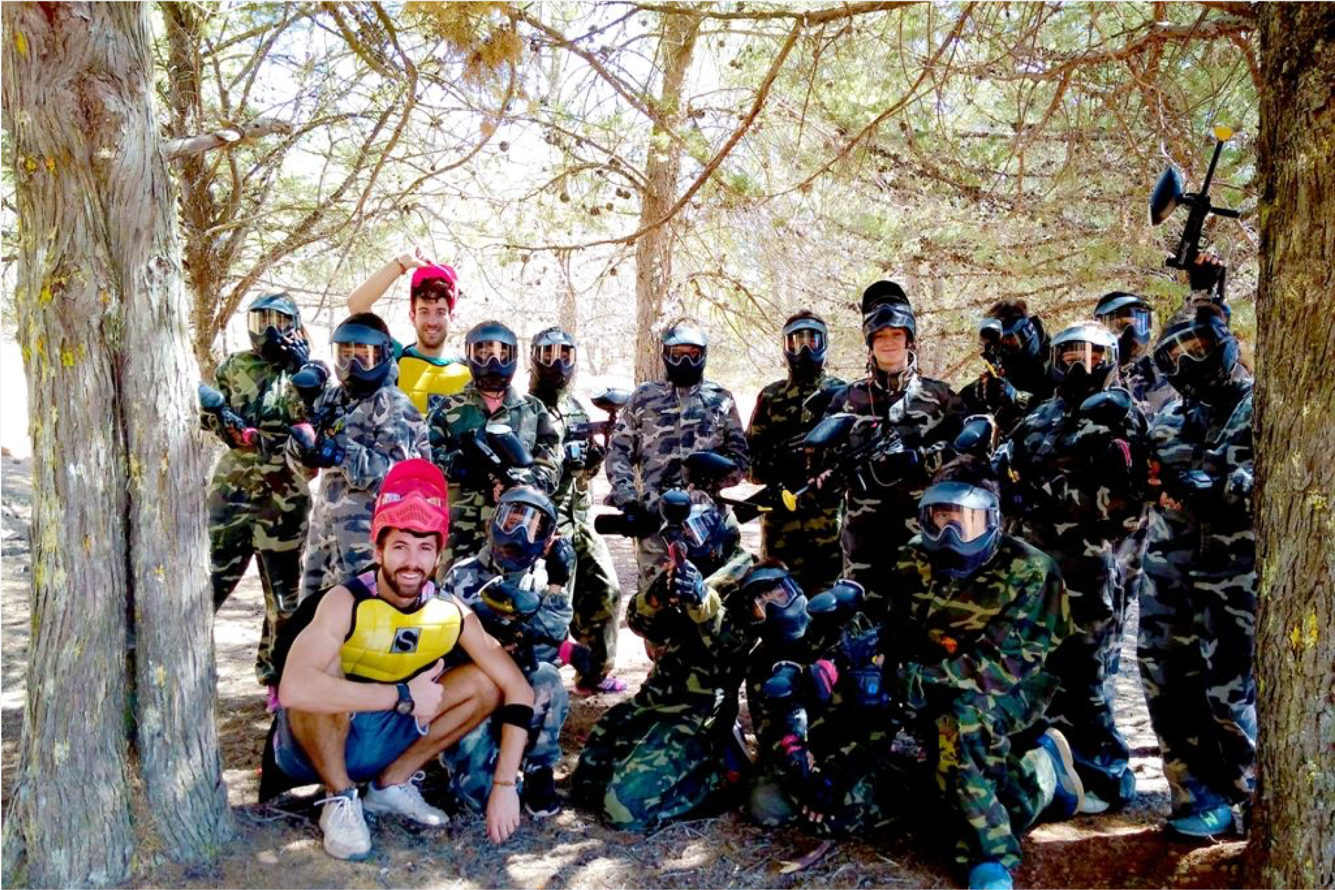 Paintball con escenario de juego en pleno bosque en Alcaraz, Albacete.