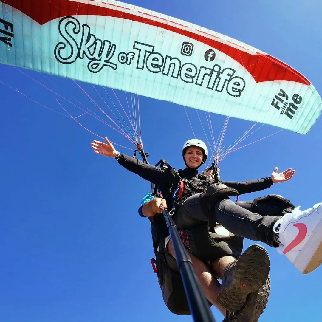 Paragliding flight over Tenerife