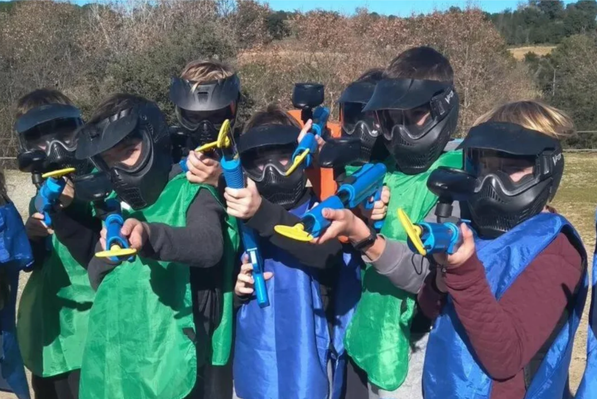 Paintball infantil en Caldes de Montbui, Barcelona.