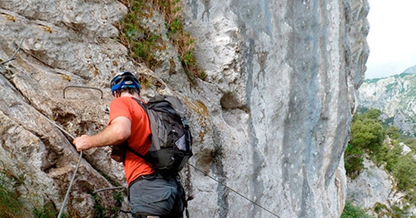 Vía ferrata Vidosa en Asturias