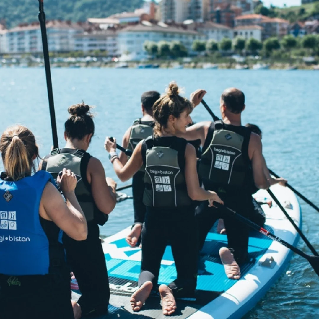 Actividades en grupo río Oria paddlesurf