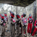 Paintball infantil sobre escenarios naturales en La Coruña.