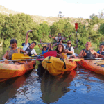 Kayak sin guía por el río Ebro en La Rioja.
