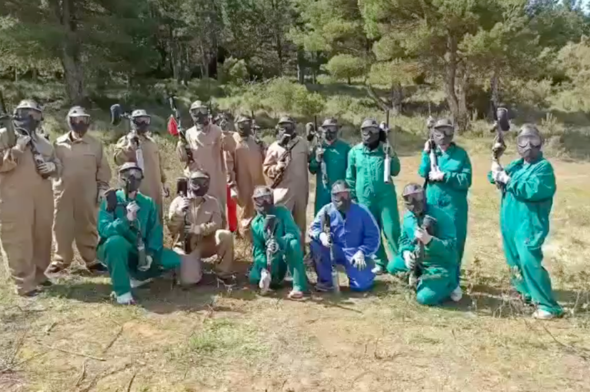 Paintball a orillas del Río Ebro en La Rioja.