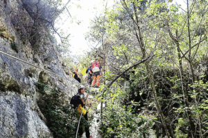 Barranco seco del Penya Blanca en Alicante.