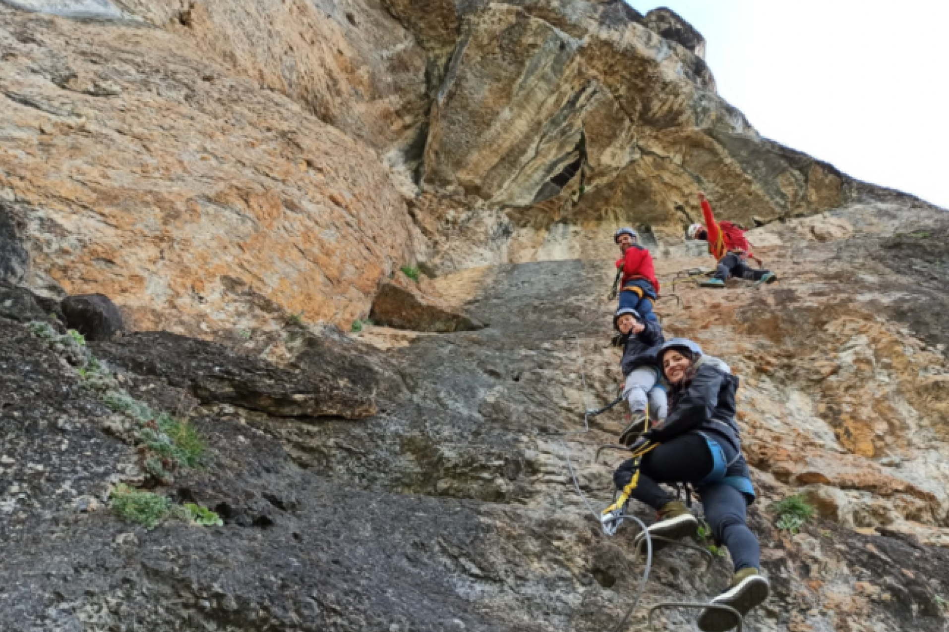 Vía Ferrata de Camaleño en los Picos de Europa, Cantabria.