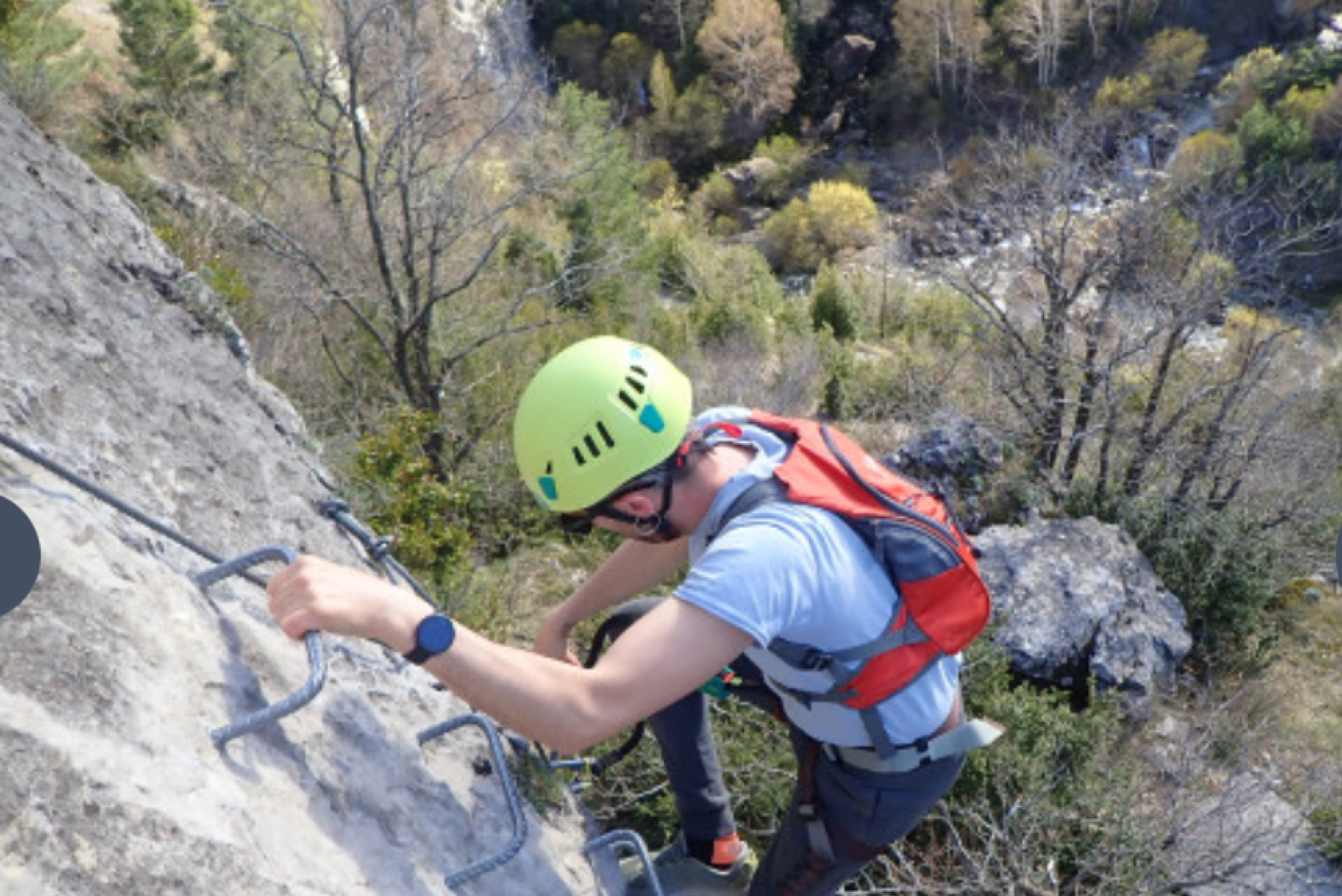 Vía Ferrata Duendes de nivel iniciación en Huesca.