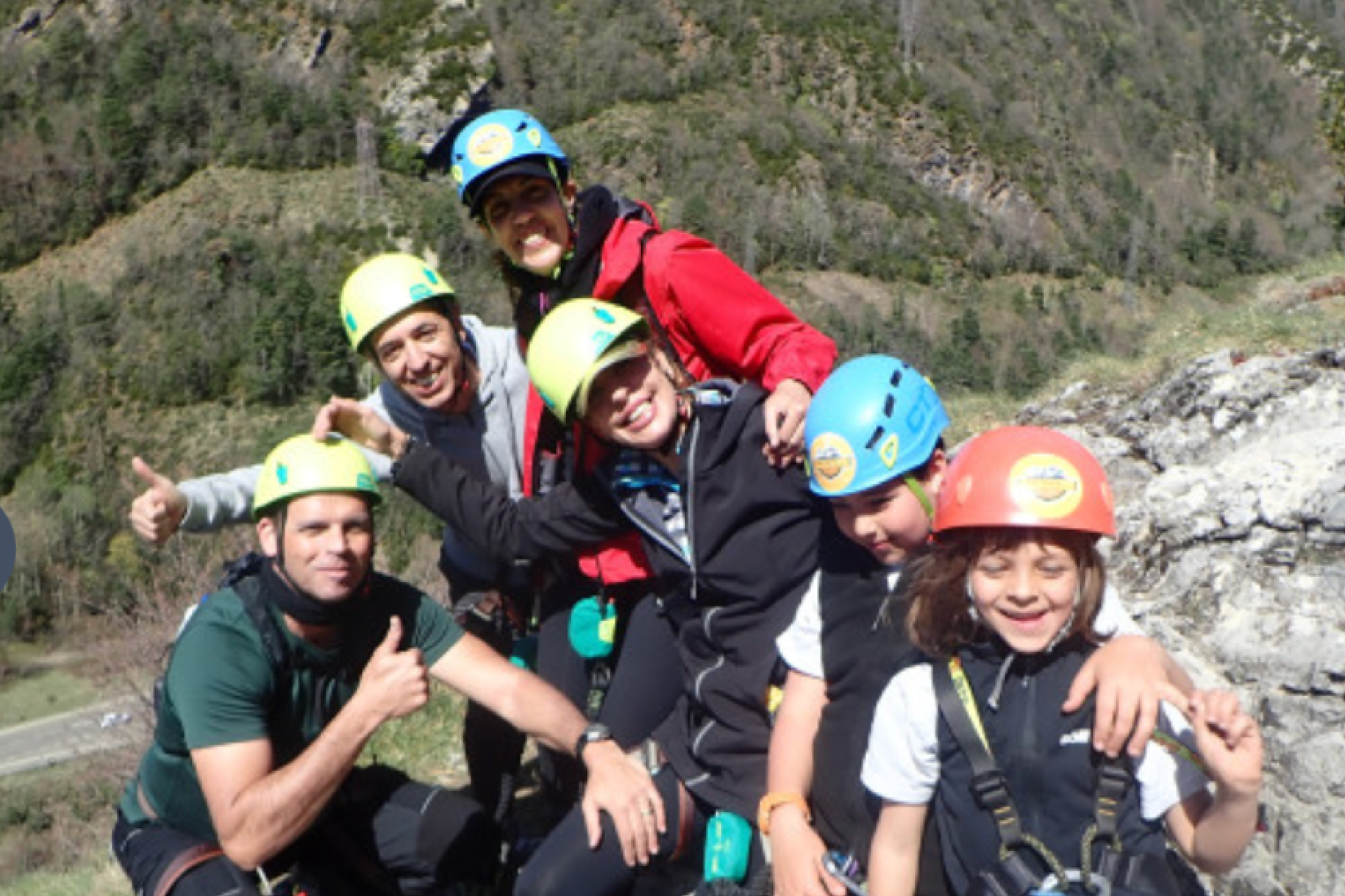 Vía Ferrata Peñas Juntas de nivel iniciación en Huesca.